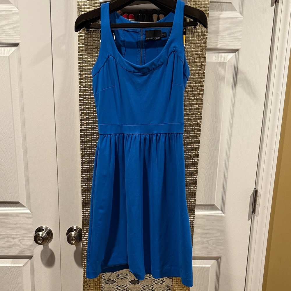 Comfortable Blue Sleeveless Dress